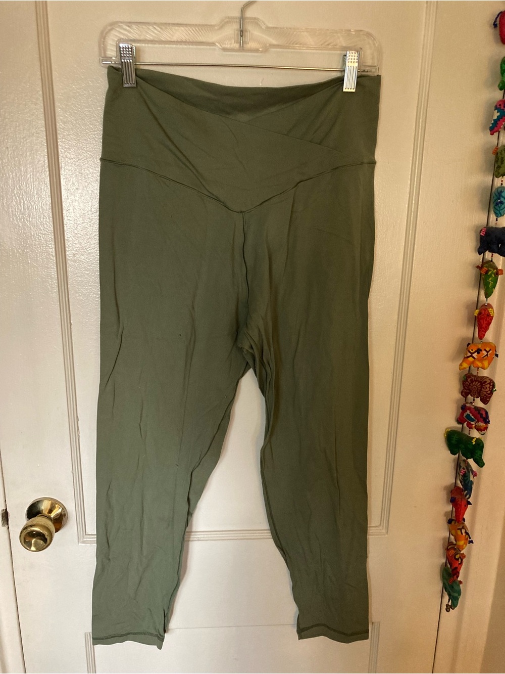 Offline by Aerie Real Me 7/8 legging High Rise Short Inseam, green, size XL